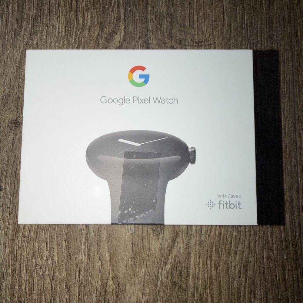 Google Pixel Watch 41mm Matte Black Stainless Steel Case with Obsidian Active...